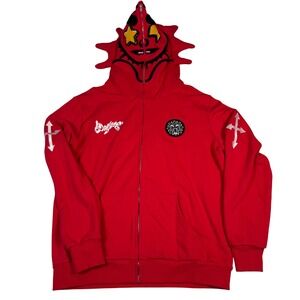 The Glorious Glo Gang Glo Man Red Full Zip Hoodie XXL‎ Official Merch Streetwear